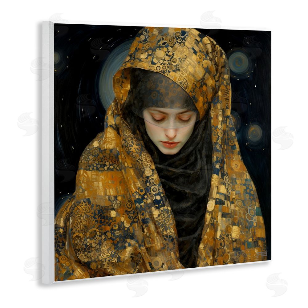 RB Astral Geometric Portrait Wooden Wall Plaque Art Print