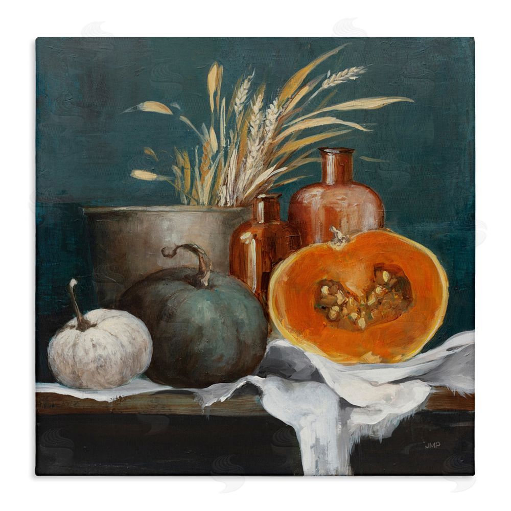 Julia Purinton Autumn Harvest Still Life Stretched Canvas Wall Art Print