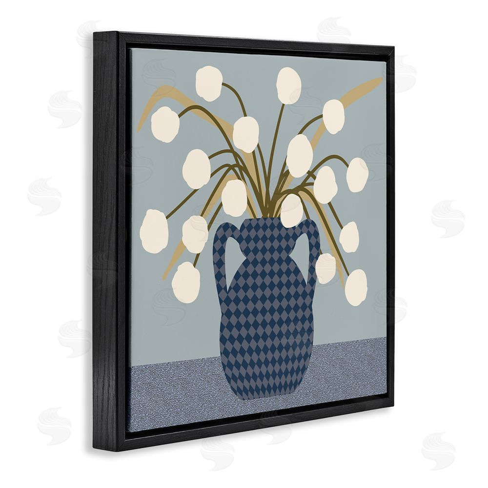 Regina Moore Abstract Plant Still Life Black Floating Frame Canvas Wall Art Print
