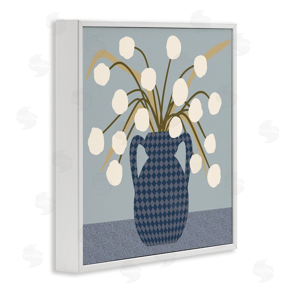 Regina Moore Abstract Plant Still Life White Framed Glicee Wall Art Print