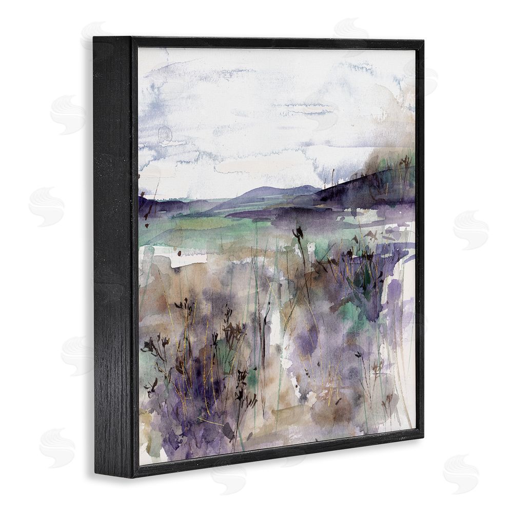 Melissa Wang Purple Mountain Distortion Black Framed Glicee Wall Art Print