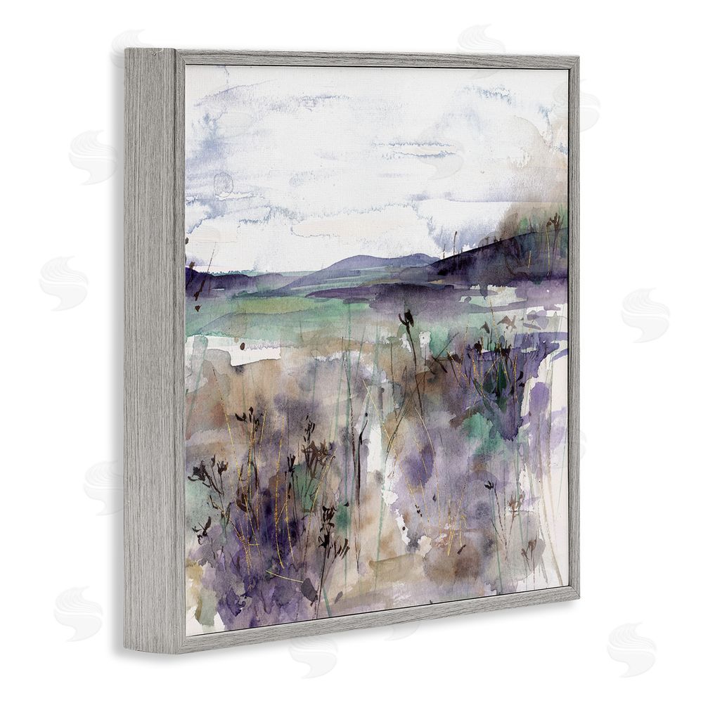 Melissa Wang Purple Mountain Distortion Gray Framed Glicee Wall Art Print
