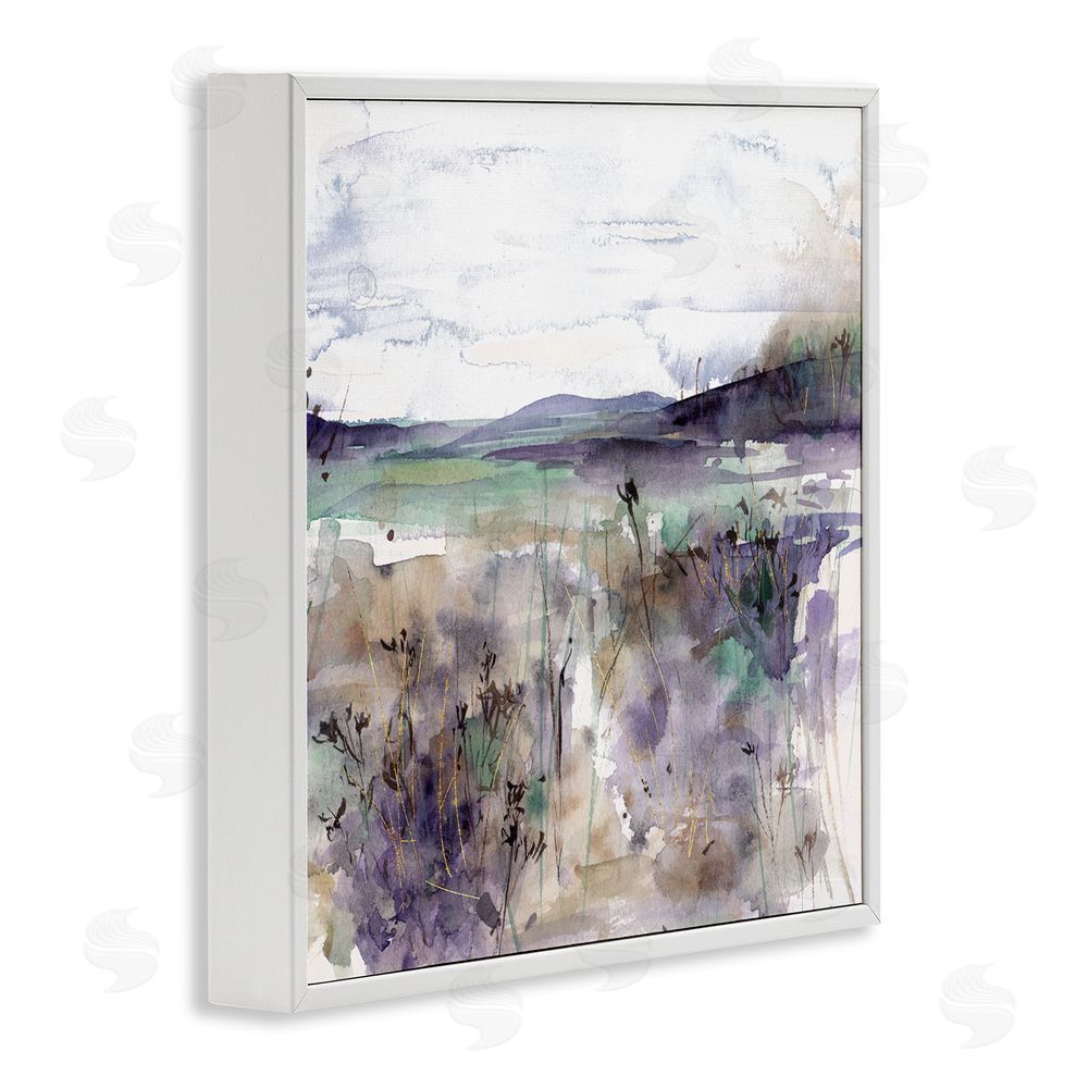 Melissa Wang Purple Mountain Distortion White Framed Glicee Wall Art Print