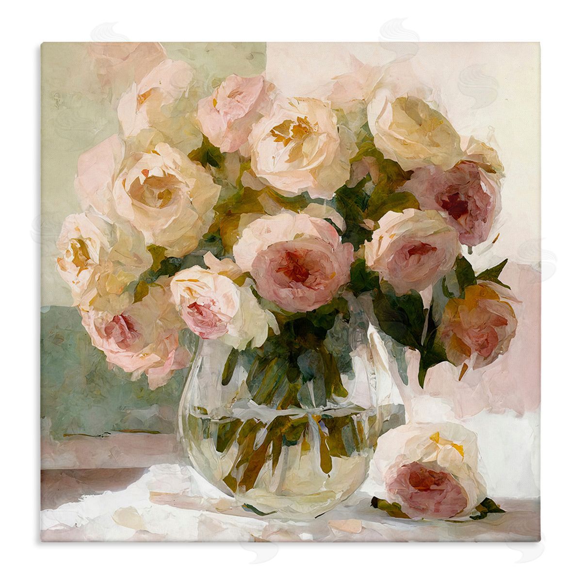 Full Rose Blossoms Canvas Wall Art, Home Decor by Gina Kelly