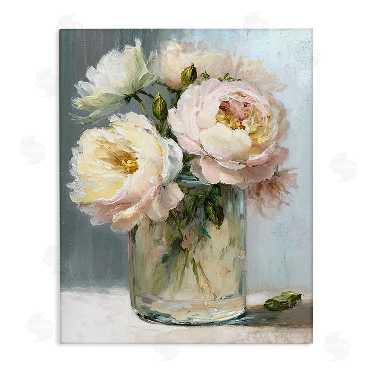 Subtle Rose Blooms Canvas Wall Art, Home Decor by Gina Kelly