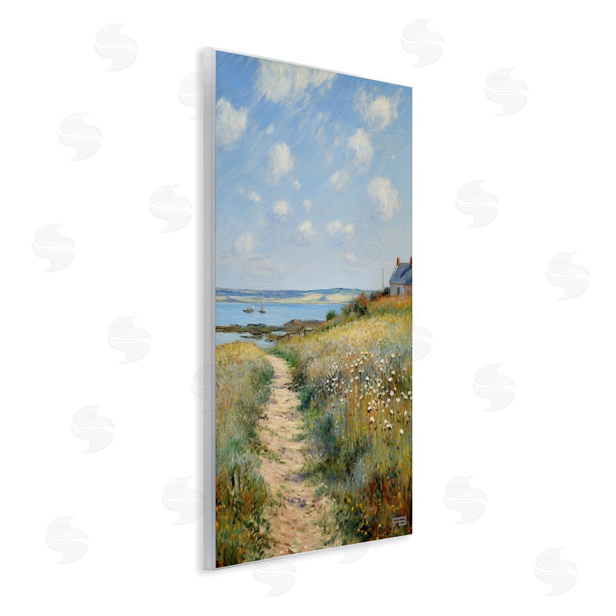 Coastal Meadow Path Wood Plaque Wall Art, Home Decor by RB