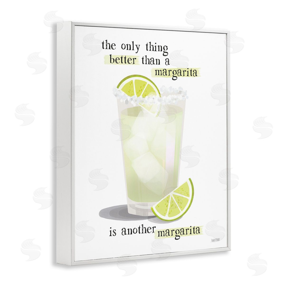 Another Margarita Phrase White Frame Print Wall Art, Home Decor by House Fenway