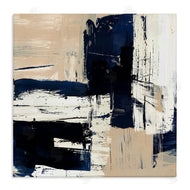 Susan Jill | Expressive Blue Tan Shapes
