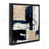 Susan Jill | Expressive Blue Tan Shapes