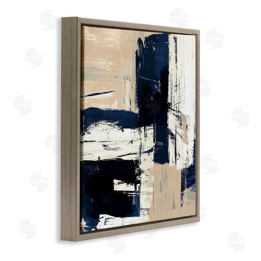 Susan Jill | Expressive Blue Tan Shapes