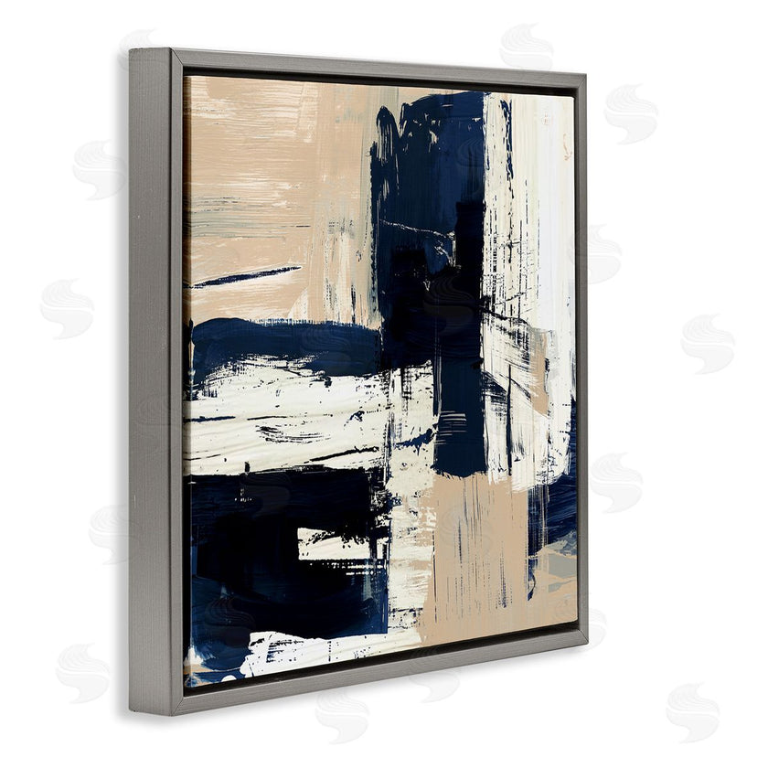 Susan Jill | Expressive Blue Tan Shapes