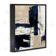 Susan Jill | Expressive Blue Tan Shapes