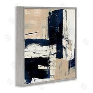 Susan Jill | Expressive Blue Tan Shapes