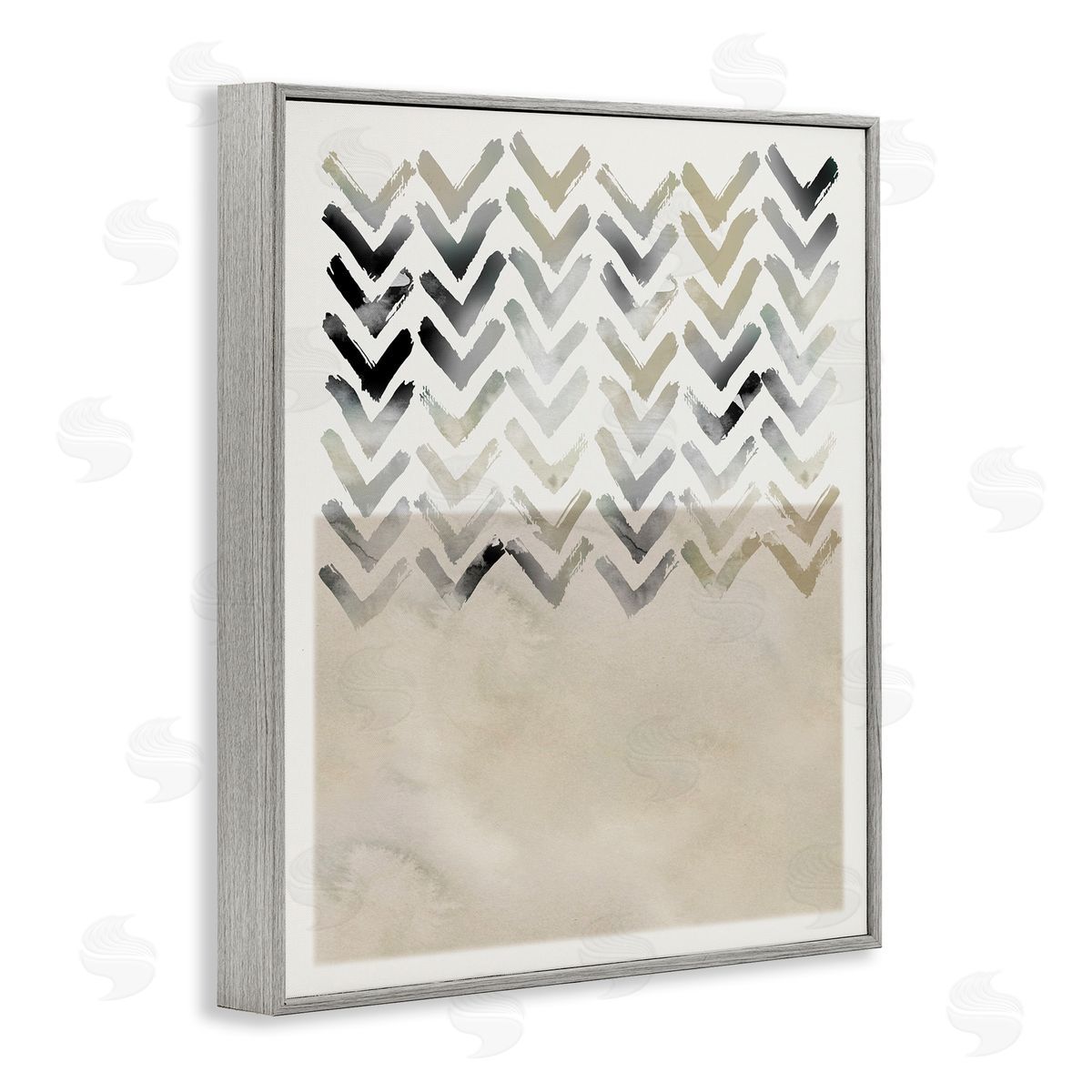 Boho Arrow Pattern Grey Frame Print Wall Art, Home Decor by Carol Robinson