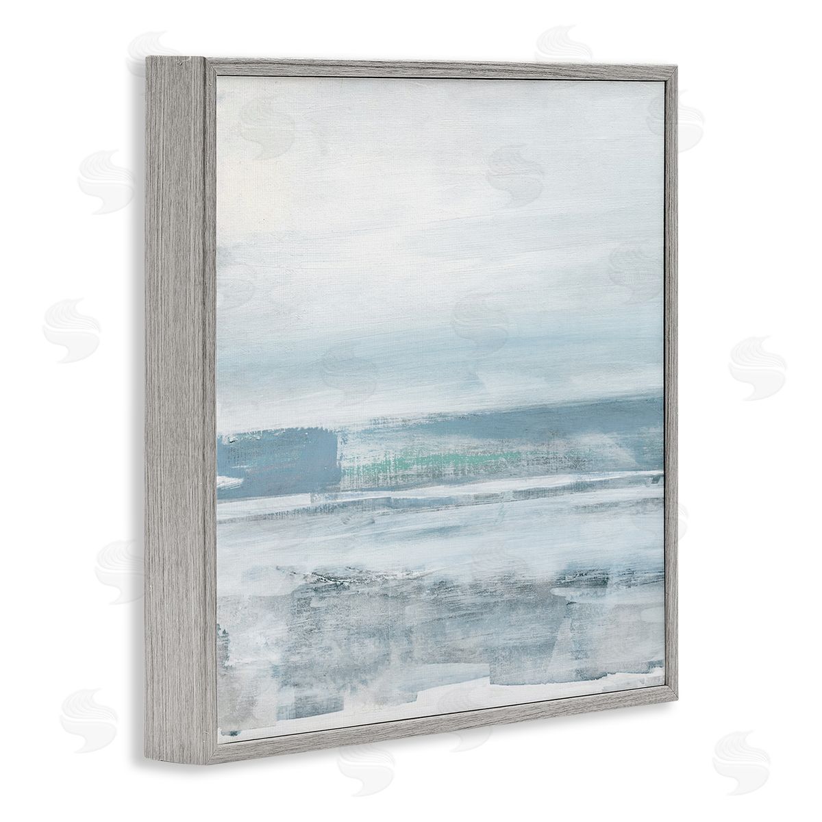 Stormy Blue Grey Ocean Grey Frame Print Wall Art, Home Decor by Sally Swatland