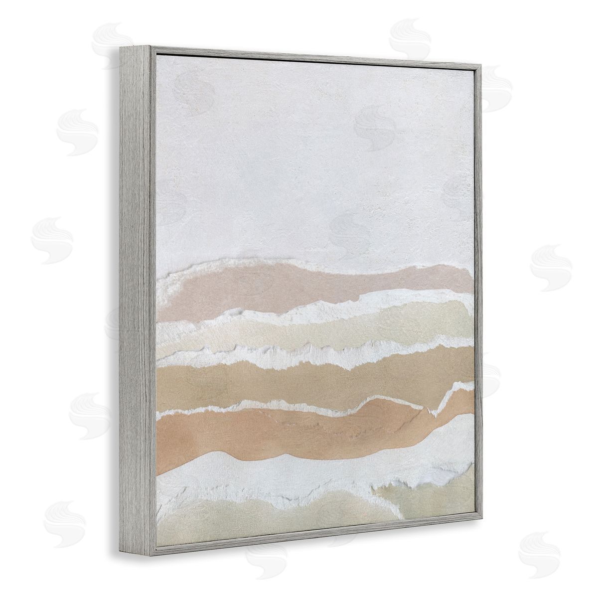 Desert Dunes Abstraction Grey Frame Print Wall Art, Home Decor by Carol Robinson