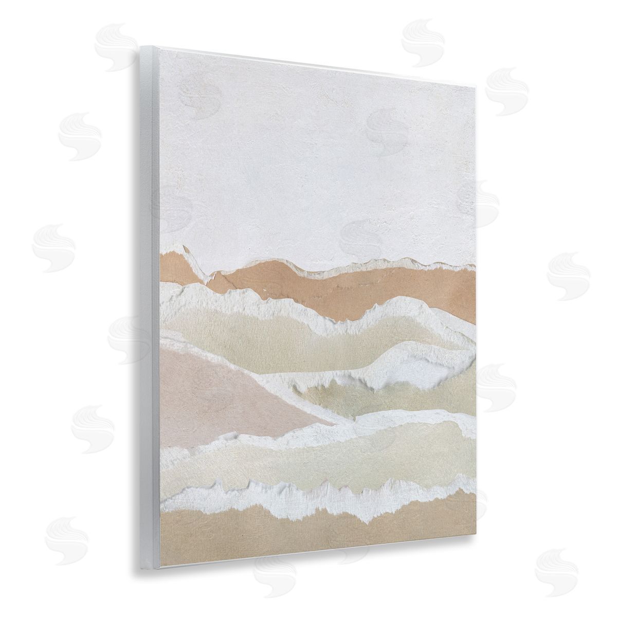 Collaged Dessert Hills Wood Plaque Wall Art, Home Decor by Carol Robinson