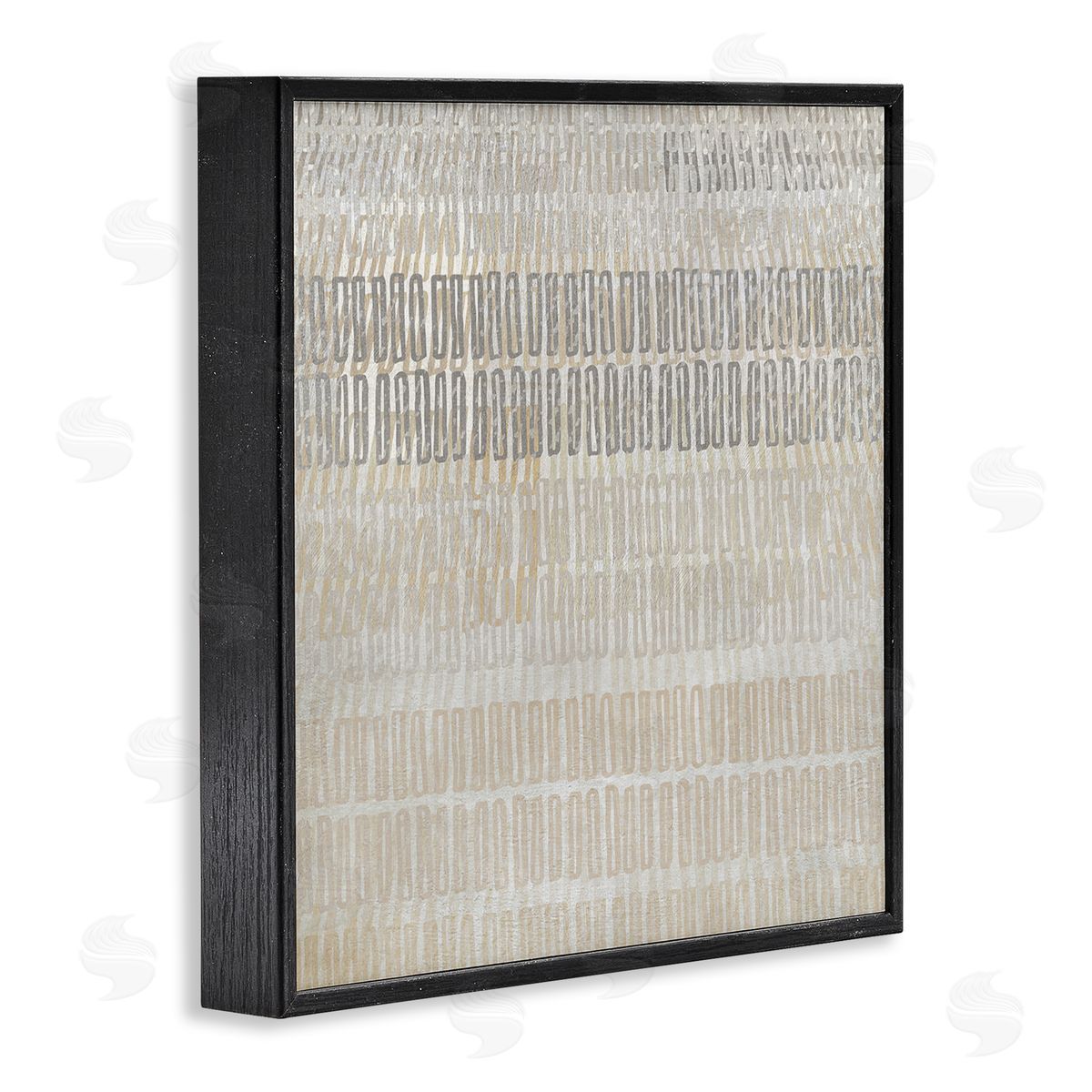 Boho Layered Shapes Pattern Black Frame Print Wall Art, Home Decor by Susan Jill