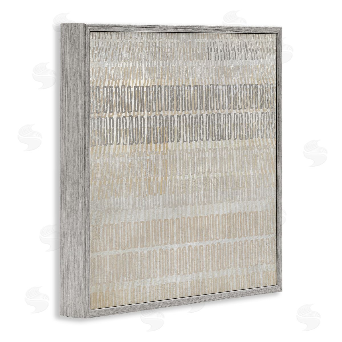 Boho Layered Shapes Pattern Grey Frame Print Wall Art, Home Decor by Susan Jill