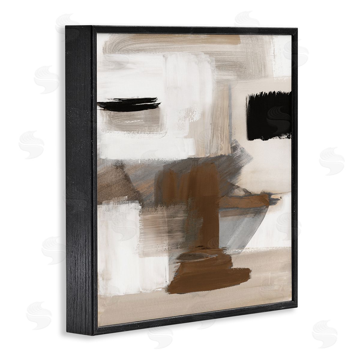 Desert Impression Abstract Black Frame Print Wall Art, Home Decor by Stella Chang