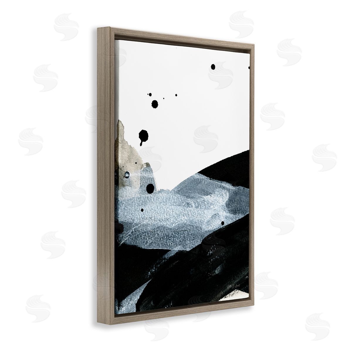 Murky Gradient Movement Brown Floating Frame Canvas Wall Art, Home Decor by Yvette St. Amant