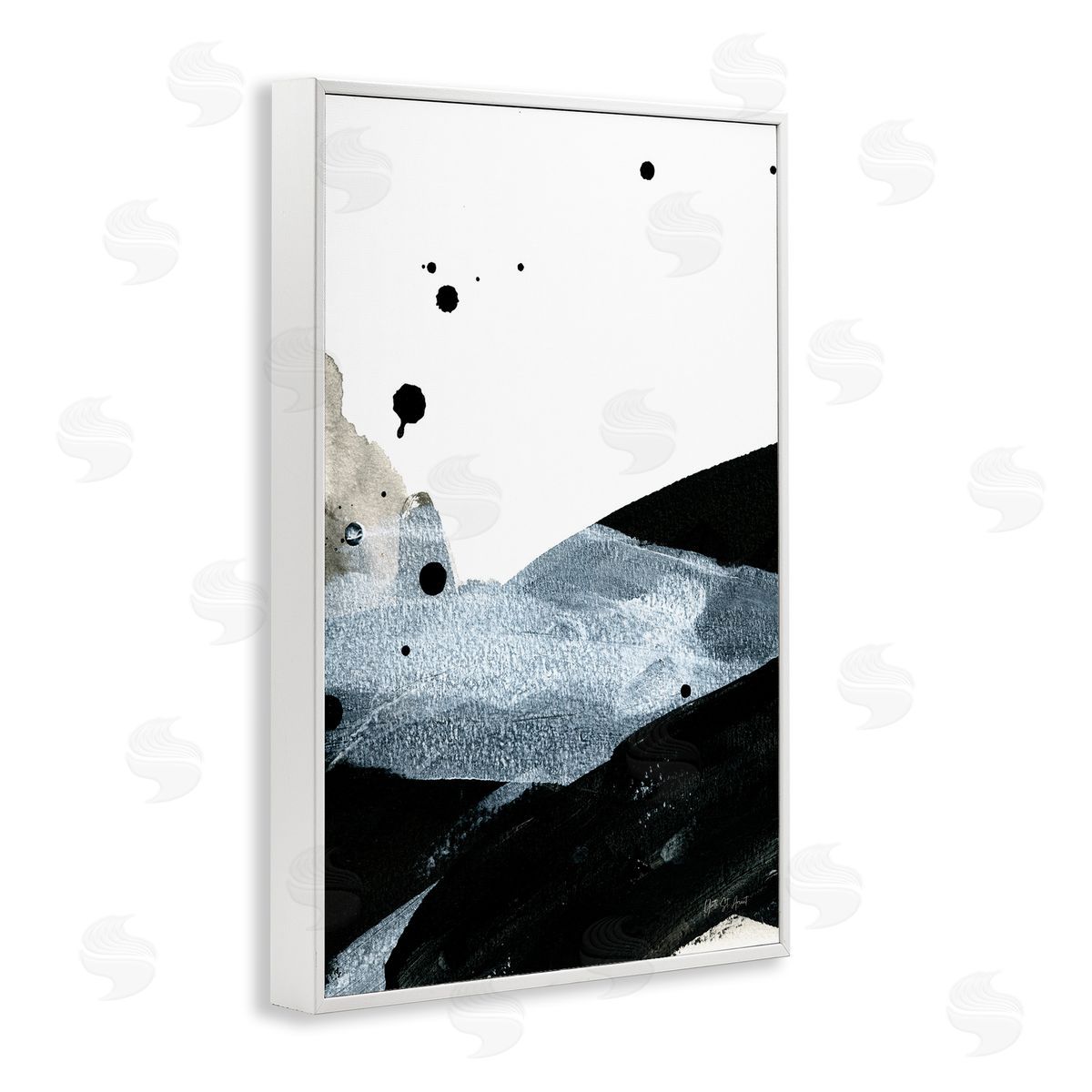Murky Gradient Movement White Frame Print Wall Art, Home Decor by Yvette St. Amant