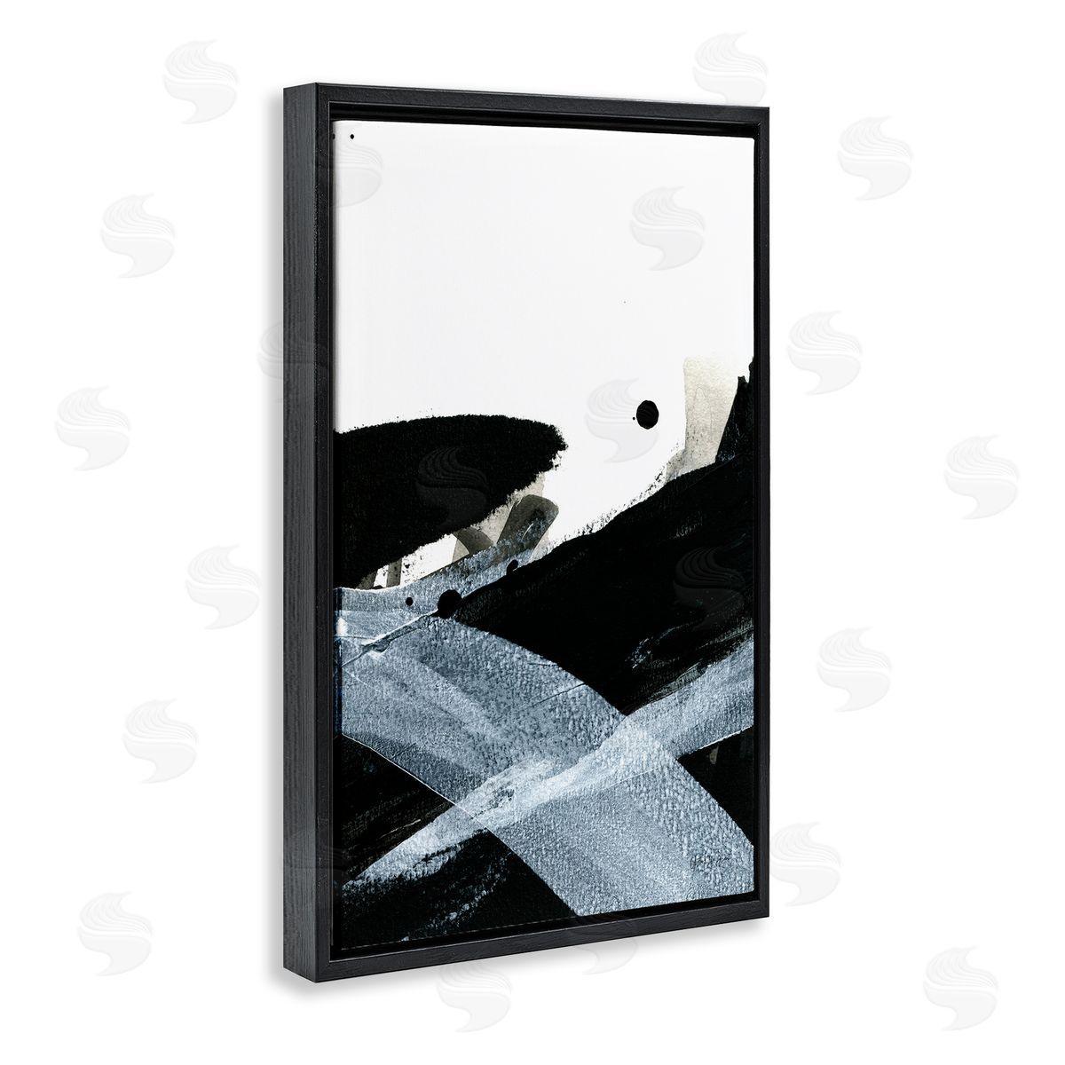 Bold Gradient Movement Black Floating Frame Canvas Wall Art, Home Decor by Yvette St. Amant