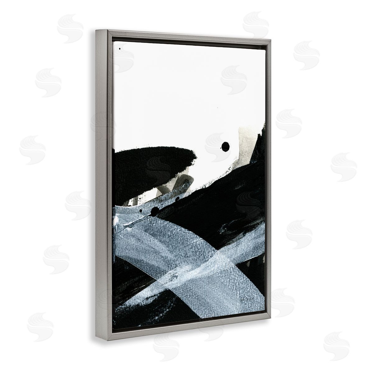 Bold Gradient Movement Grey Floating Frame Canvas Wall Art, Home Decor by Yvette St. Amant