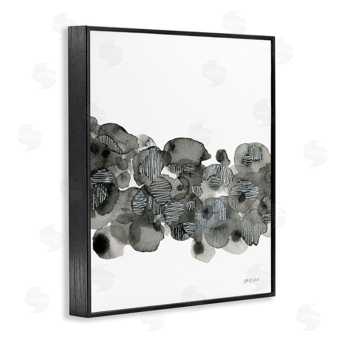 Natural Kindling Impression Black Frame Print Wall Art, Home Decor by Yvette St. Amant