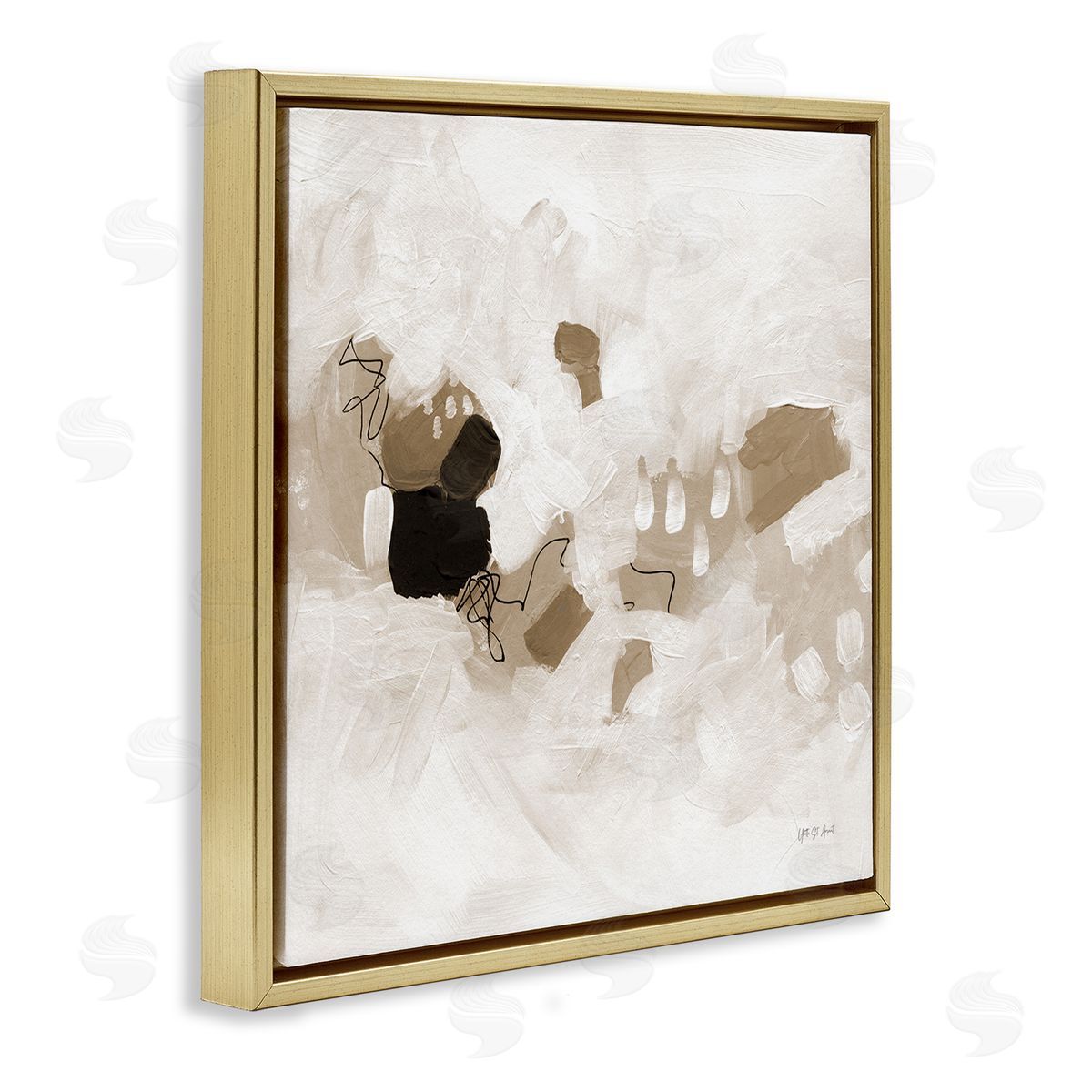 Neutral Classic Conservatory Gold Floating Frame Canvas Wall Art, Home Decor by Yvette St. Amant