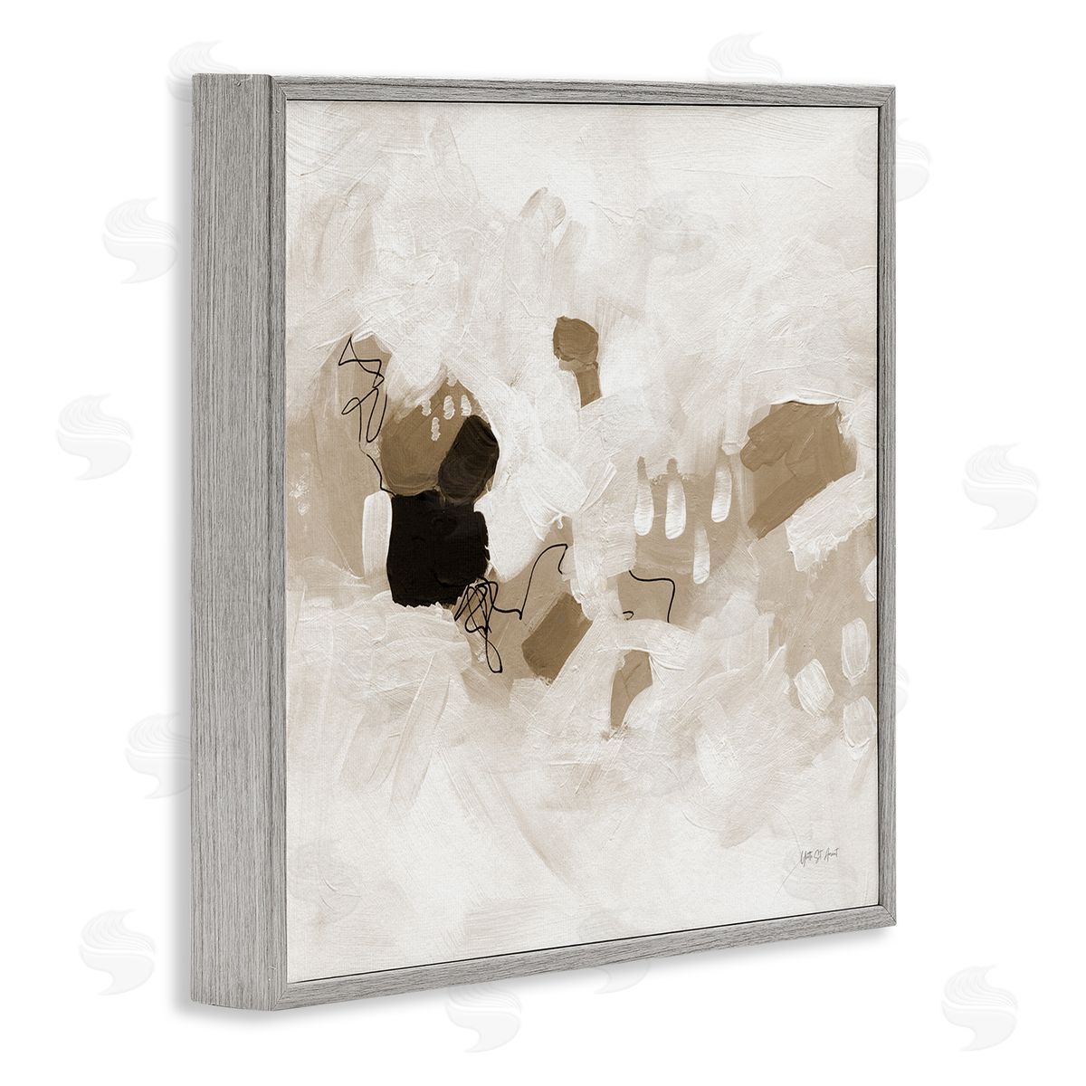 Neutral Classic Conservatory Grey Frame Print Wall Art, Home Decor by Yvette St. Amant