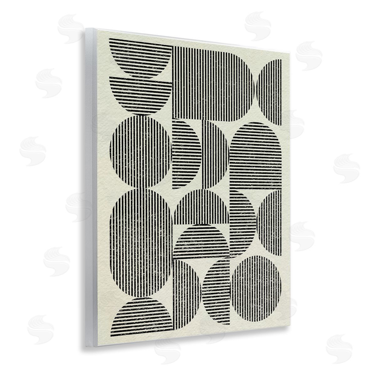 Striped Arches Pattern Wood Plaque Wall Art, Home Decor by Victoria Barnes