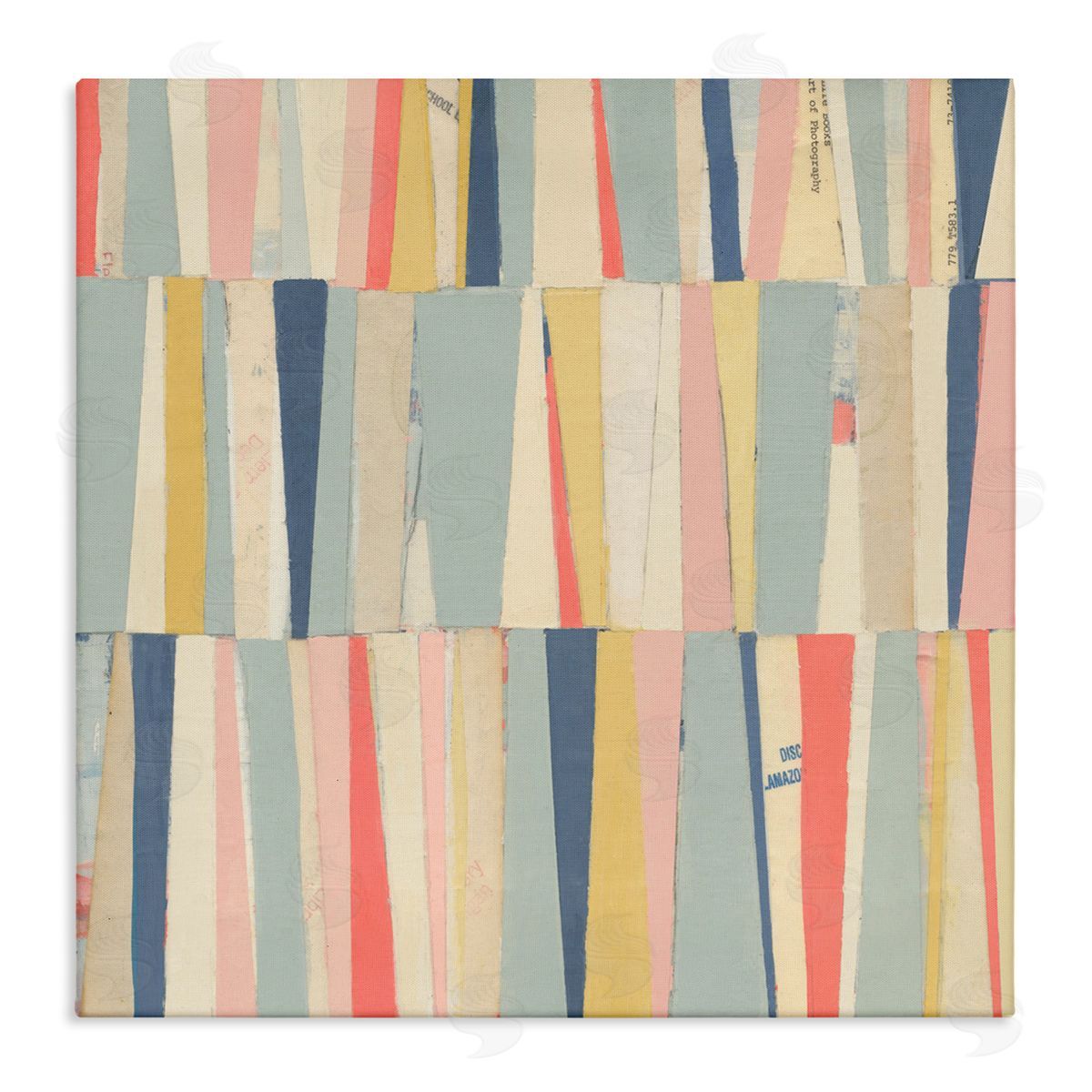 Pastel Shapes Collage Canvas Wall Art, Home Decor by Pippin Schupbach