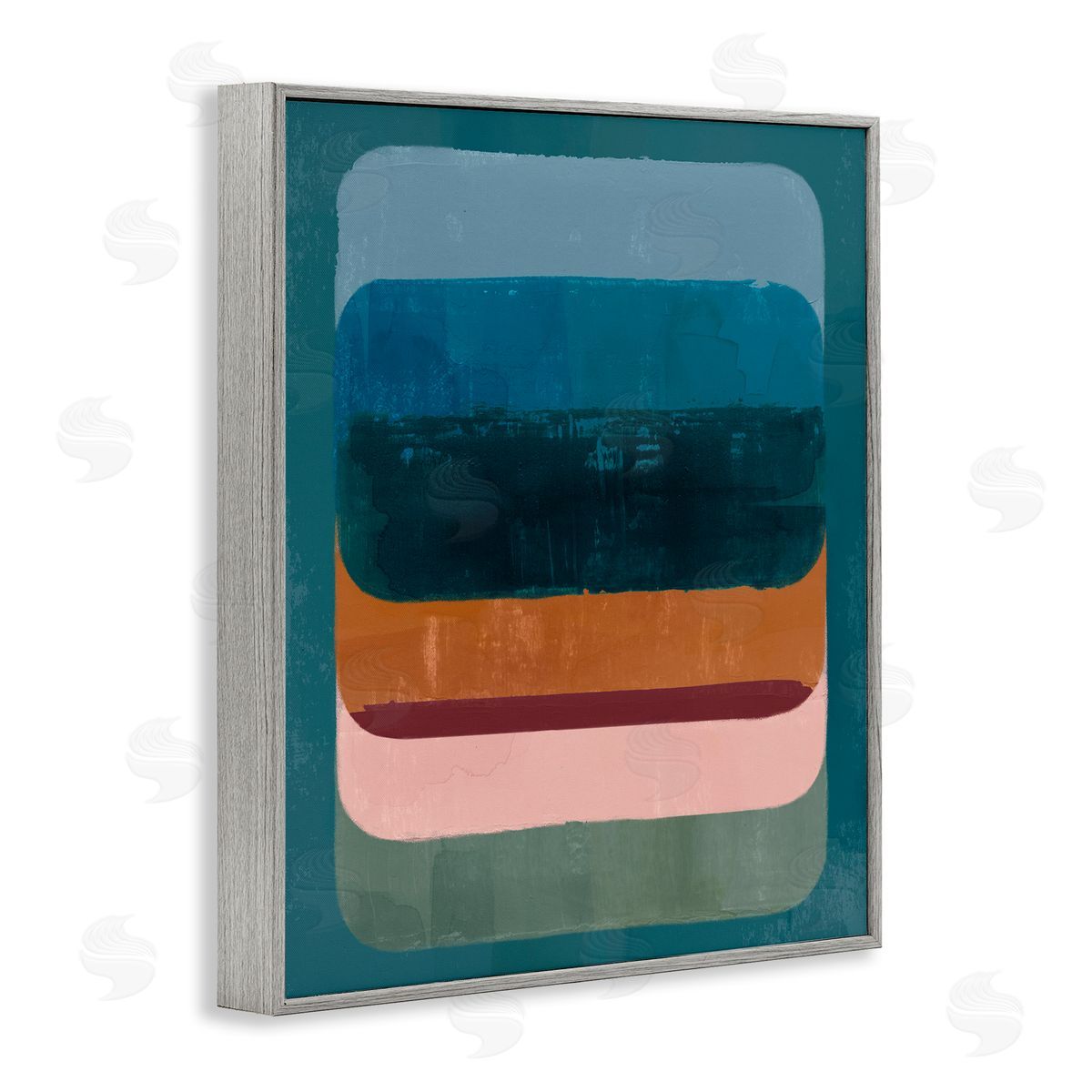 Southwestern Inspired Pattern Grey Frame Print Wall Art, Home Decor by Victoria Barnes