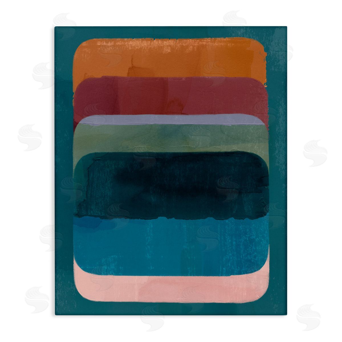 Rustic Inspired Ombre Pattern Canvas Wall Art, Home Decor by Victoria Barnes