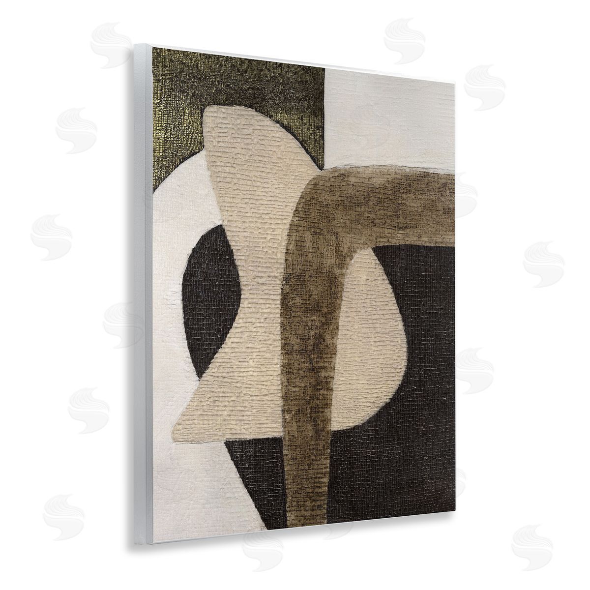 Boho Modern Shape Pattern Wood Plaque Wall Art, Home Decor by Vanna Lam