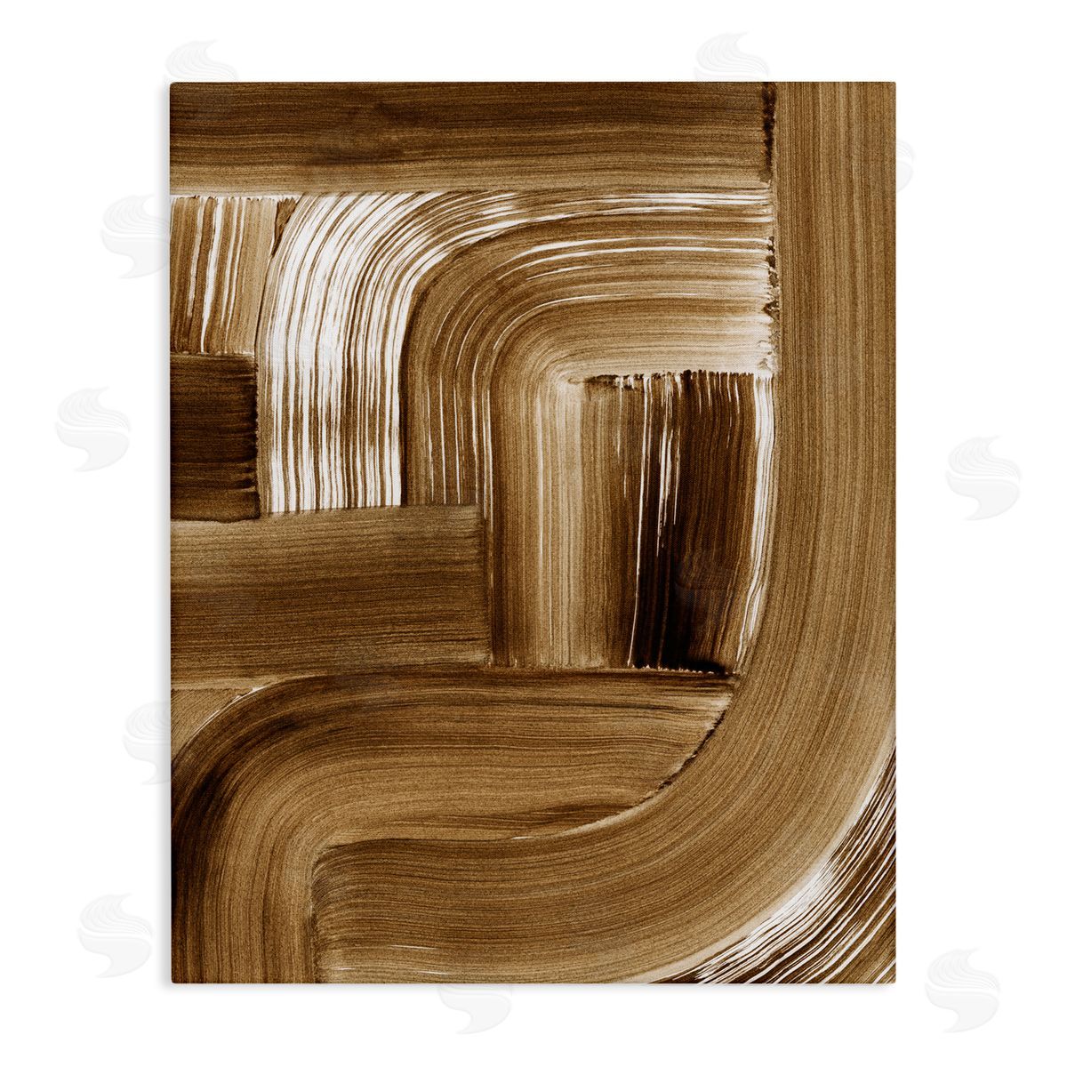 Brown Curved Arches Canvas Wall Art, Home Decor by Grace Popp
