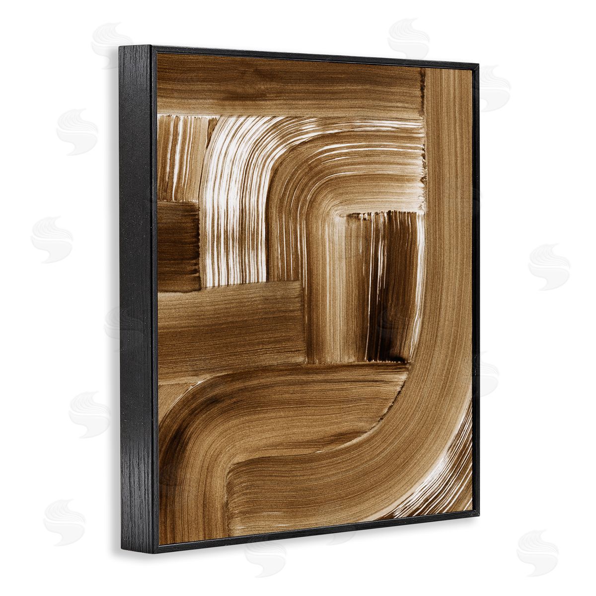 Brown Curved Arches Black Frame Print Wall Art, Home Decor by Grace Popp