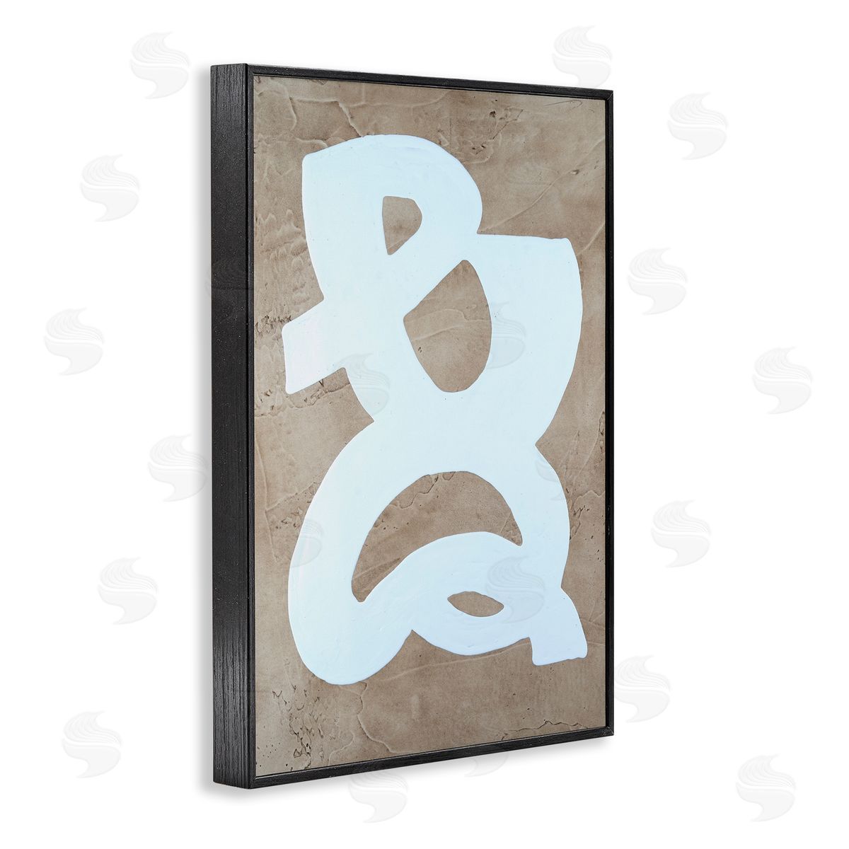 Curving Form over Beige Black Frame Print Wall Art, Home Decor by Vanna Lam