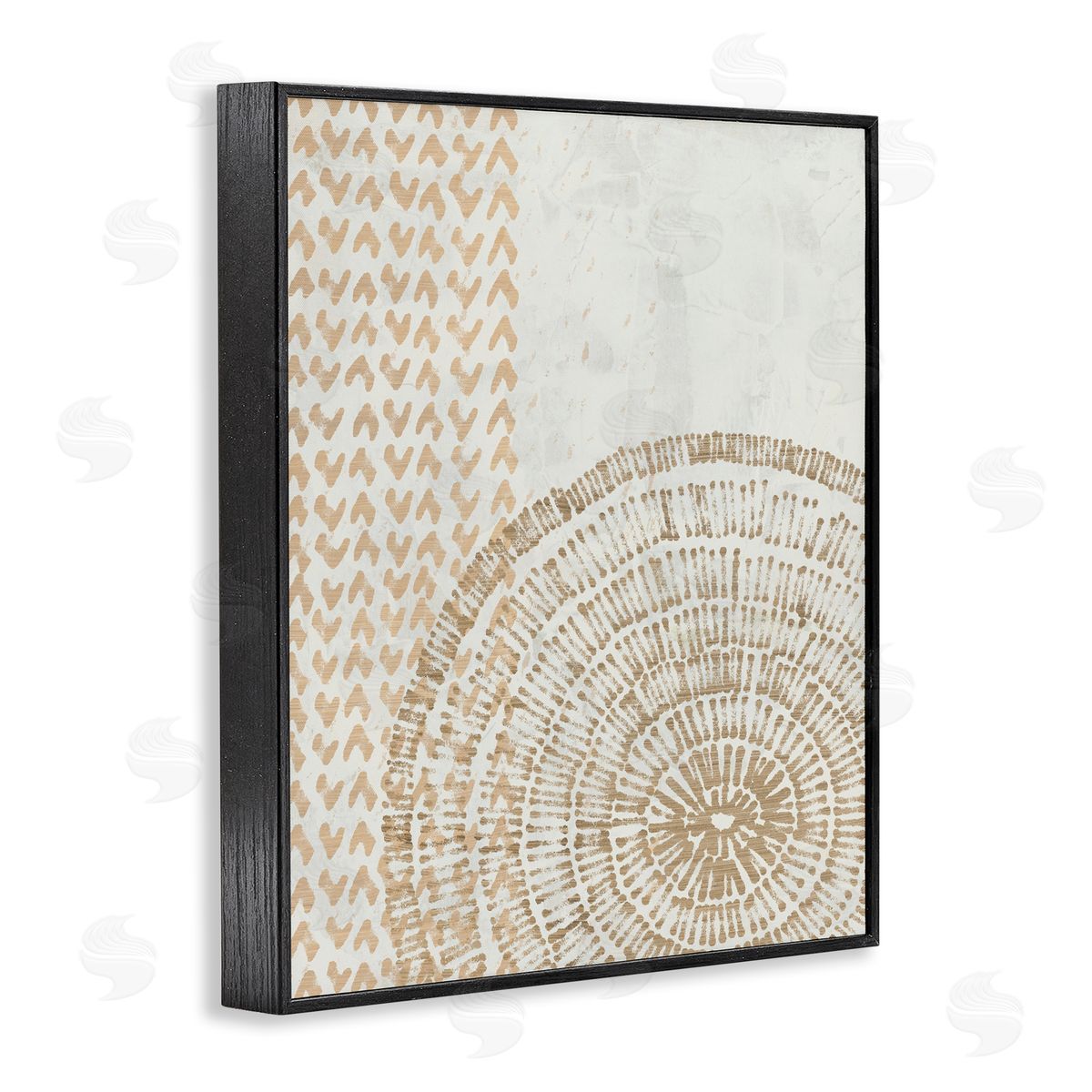 Boho Fractal Patterns Black Frame Print Wall Art, Home Decor by June Erica Vess