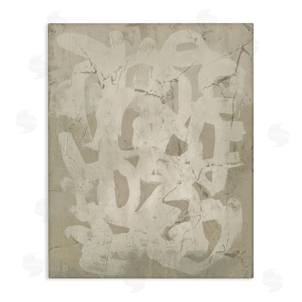 Neutral Scribble Pattern Canvas Wall Art, Home Decor by June Erica Vess