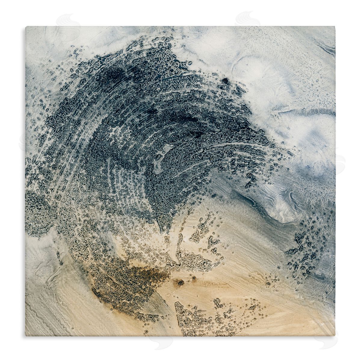 Brushed Abstract Paint Canvas Wall Art, Home Decor by Ethan Harper