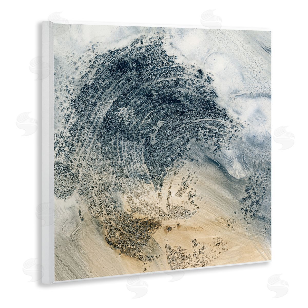 Brushed Abstract Paint Wood Plaque Wall Art, Home Decor by Ethan Harper