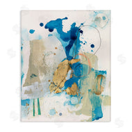Allison Ford | Blue and Gold Splash Abstract
