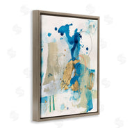 Allison Ford | Blue and Gold Splash Abstract