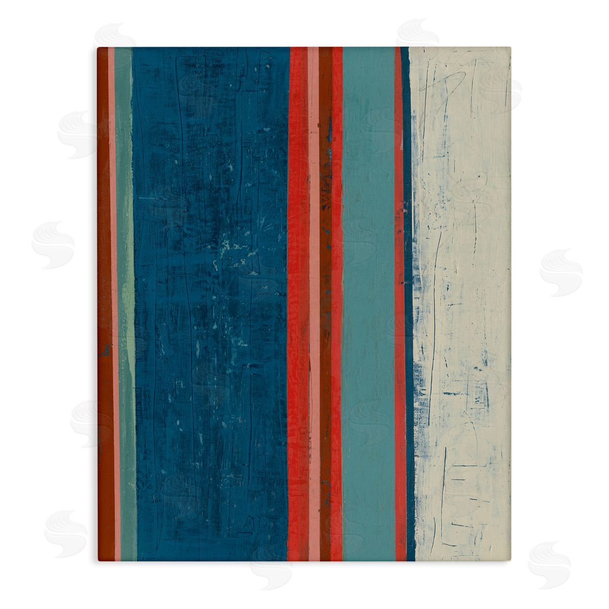 Farmhouse Rustic Stripes Canvas Wall Art, Home Decor by Pippin Schupbach