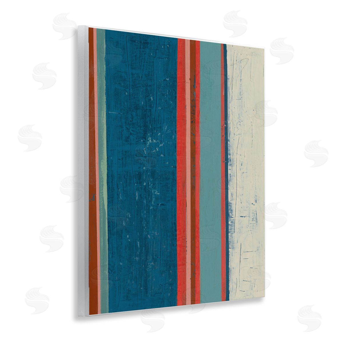 Farmhouse Rustic Stripes Wood Plaque Wall Art, Home Decor by Pippin Schupbach