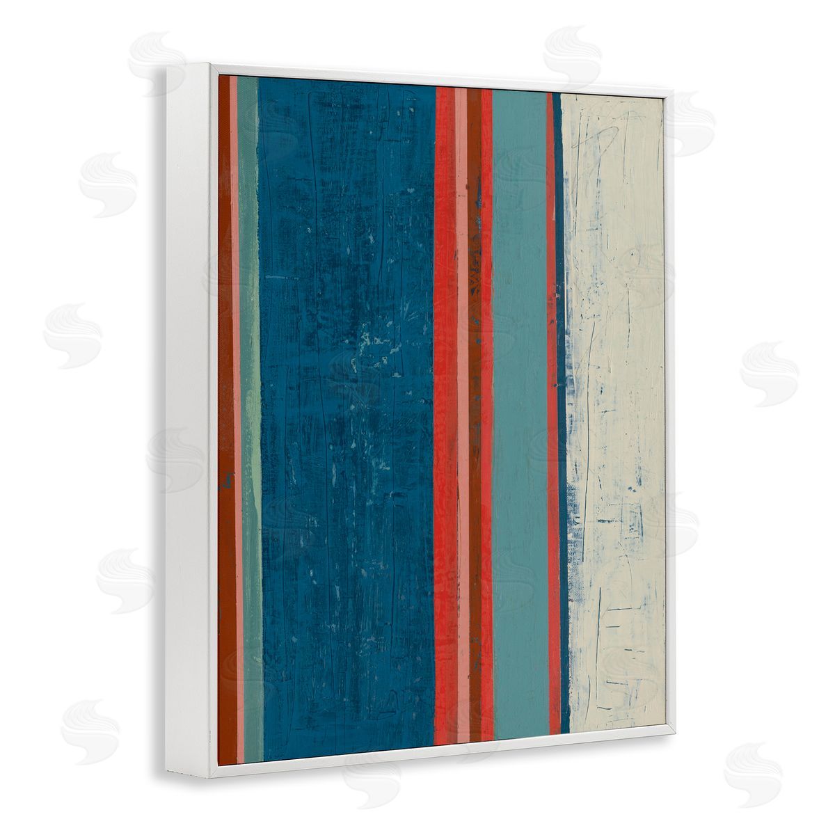 Farmhouse Rustic Stripes White Frame Print Wall Art, Home Decor by Pippin Schupbach