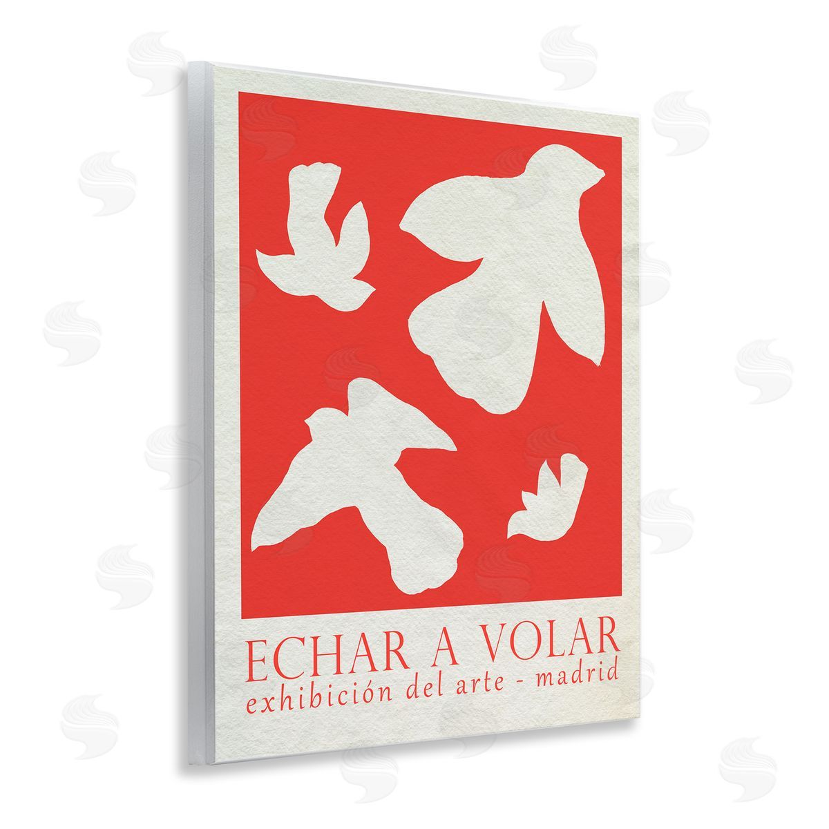 Classic Exhibition Red Birds Wood Plaque Wall Art, Home Decor by June Erica Vess