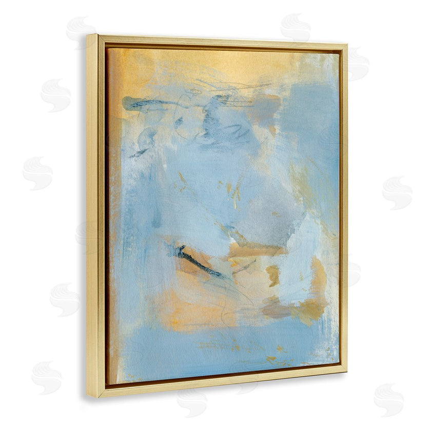 Victoria Barnes | Blue and Gold Organic Abstract